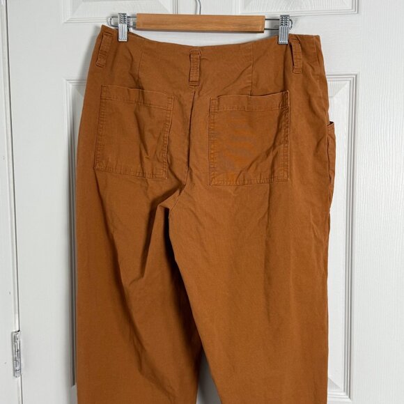 A New Day Pants Womens 12 Orange Straight Leg Indie Chic Boho Casual - Picture 4 of 14